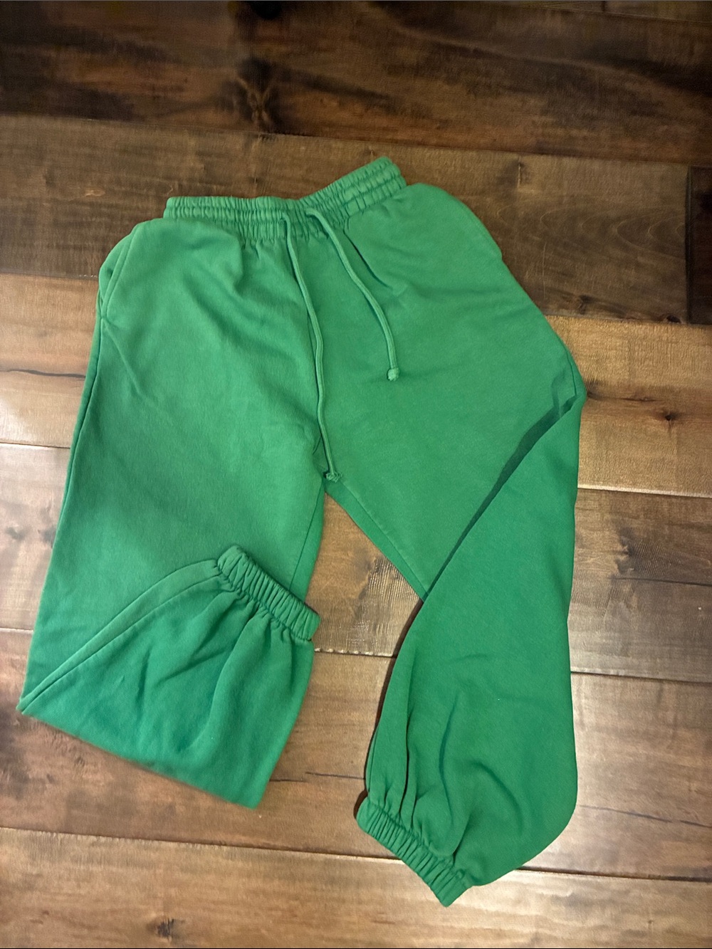ZARA Green women’s Joggers with Elastic Waist